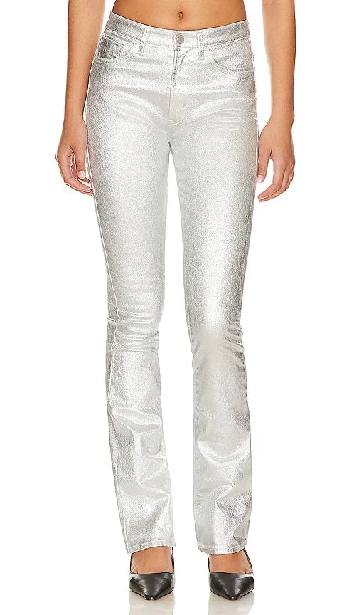3x1 Maya Skinny Leg in Metallic Silver