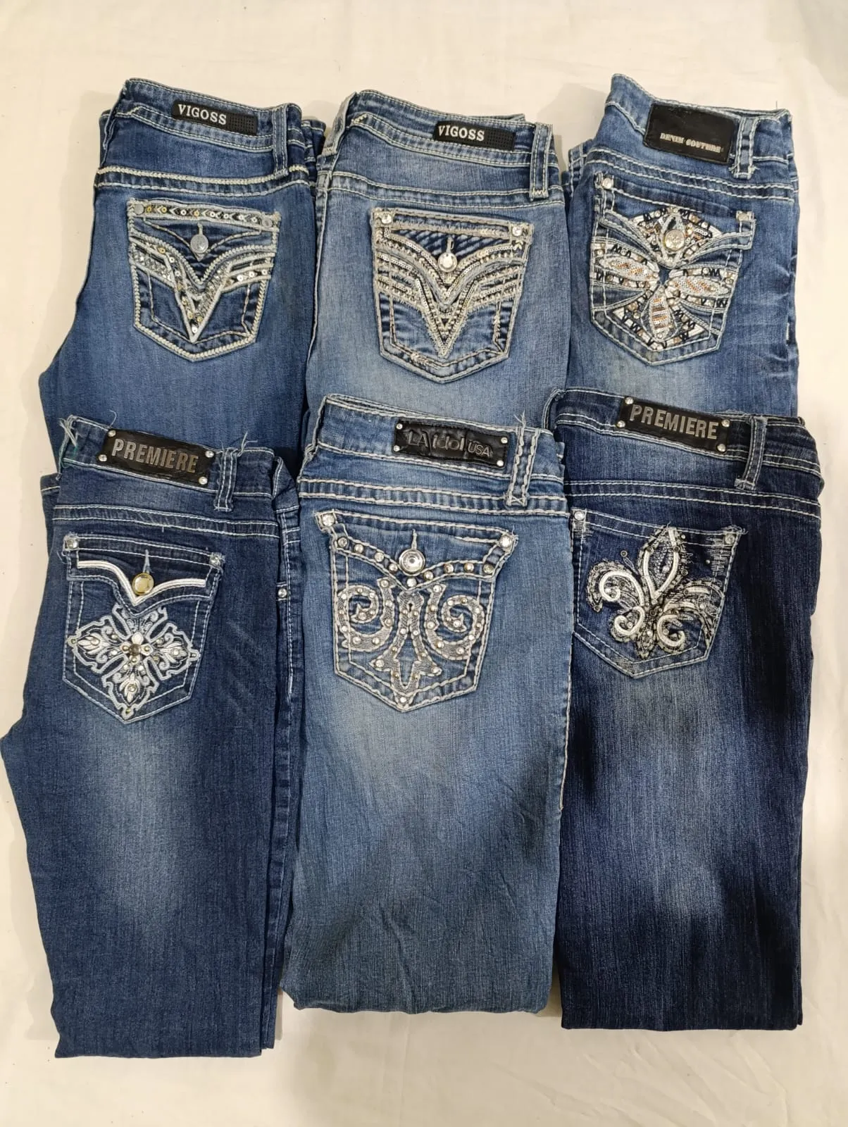#52 Ladies Premium Y2K Flared Jeans -15
