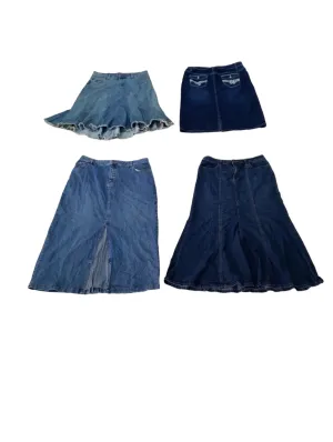 Aesthetic Midi/Long Denim Skirts - 12 pcs - 31/7/24