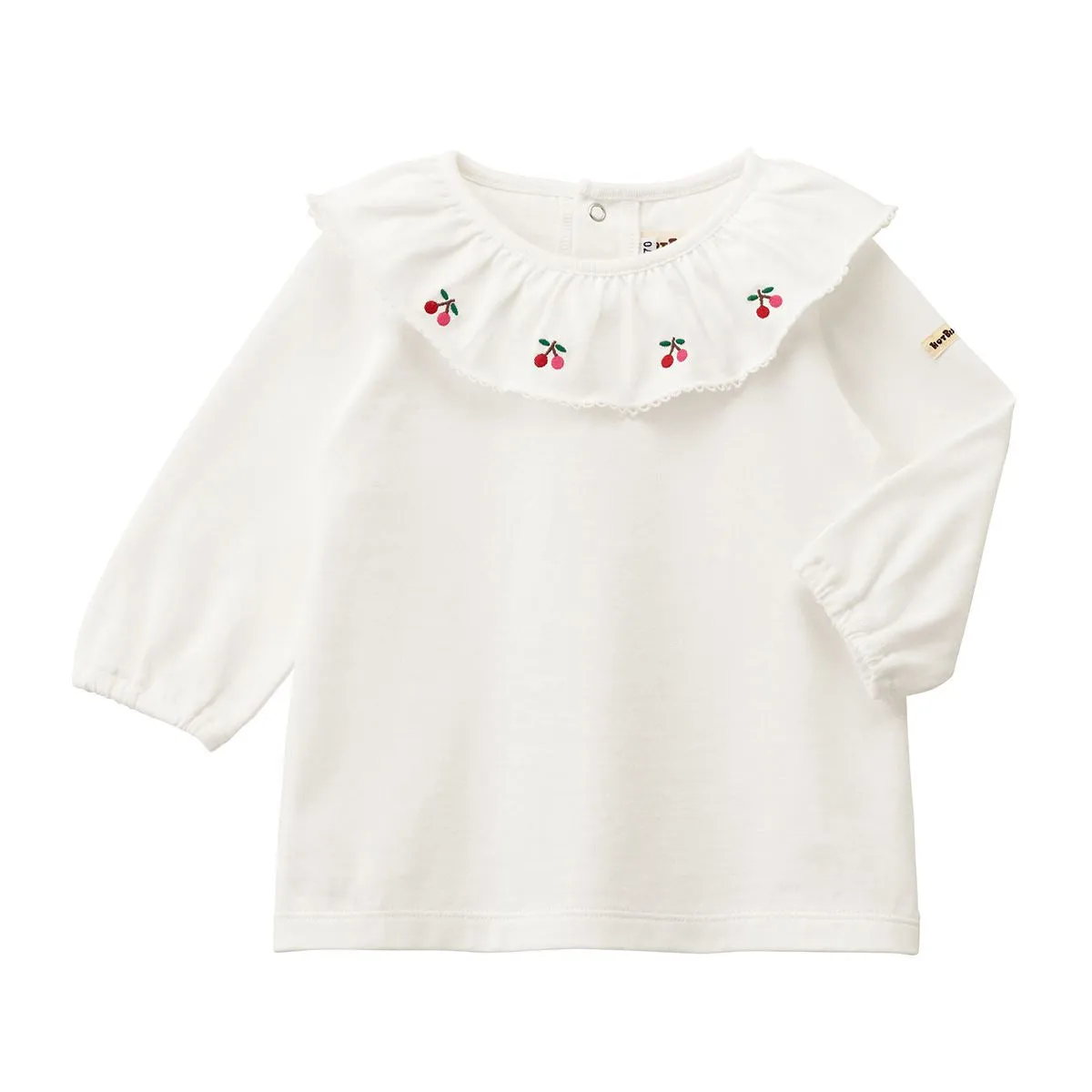 Cherry Collar Long-Sleeve Tee