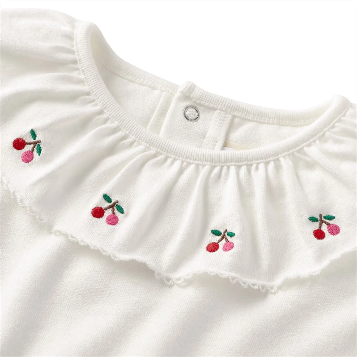 Cherry Collar Long-Sleeve Tee