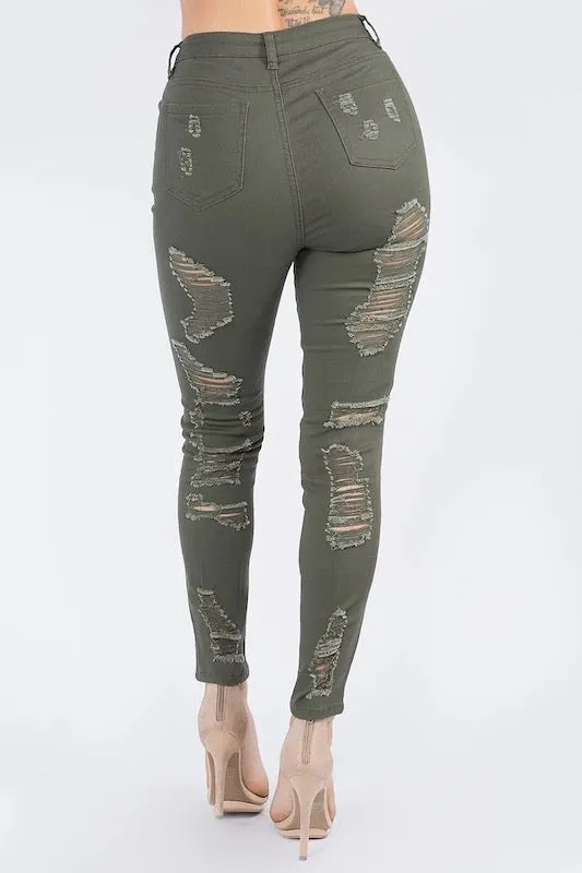 Destroyed All Over Jeans