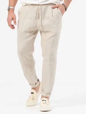 EZRA CASUAL PANTS IN BEIGE