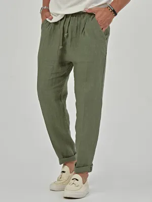 EZRA CASUAL PANTS IN GREEN