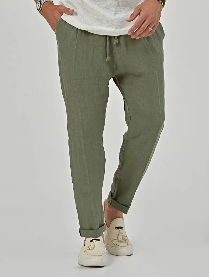 EZRA CASUAL PANTS IN GREEN