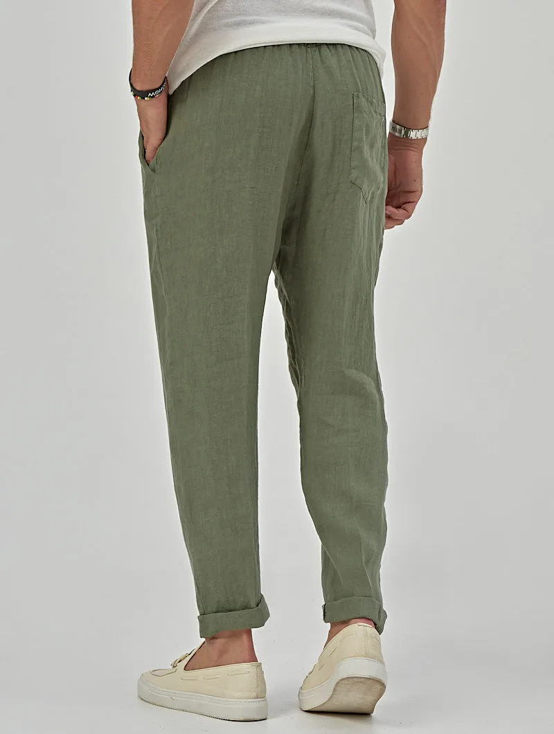 EZRA CASUAL PANTS IN GREEN