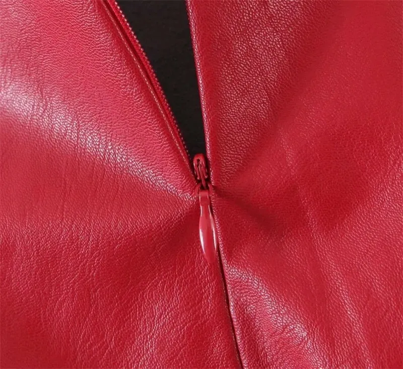 FAUX LEATHER MINI SKIRT