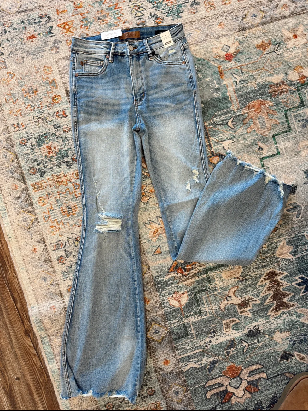 Judy Blue Distressed Flare Jeans