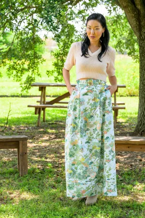 MASON'S DAUGHTER Maxi Skirt, Spring Chinoiserie
