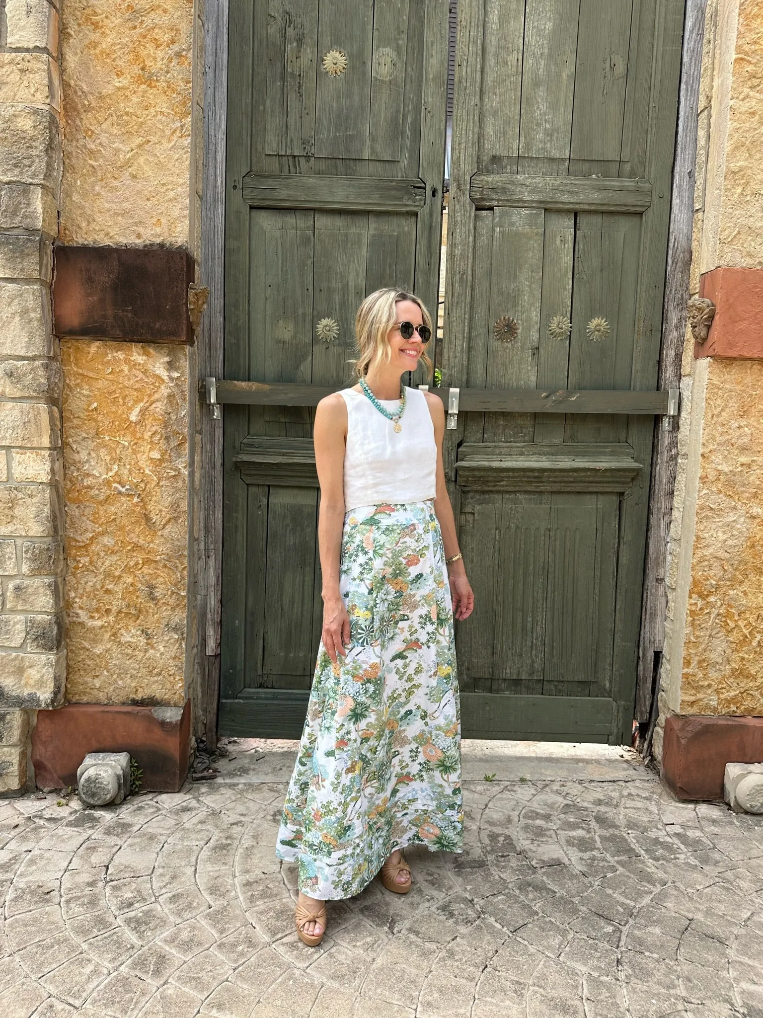MASON'S DAUGHTER Maxi Skirt, Spring Chinoiserie