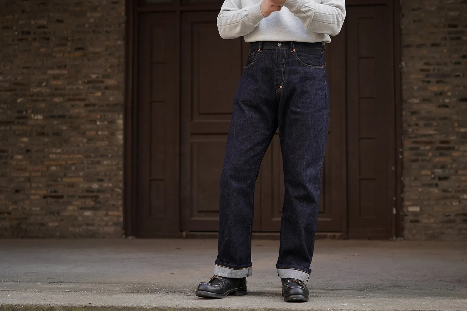 Men's Selvedge Denim Bootcut Jeans Indigo Dyed