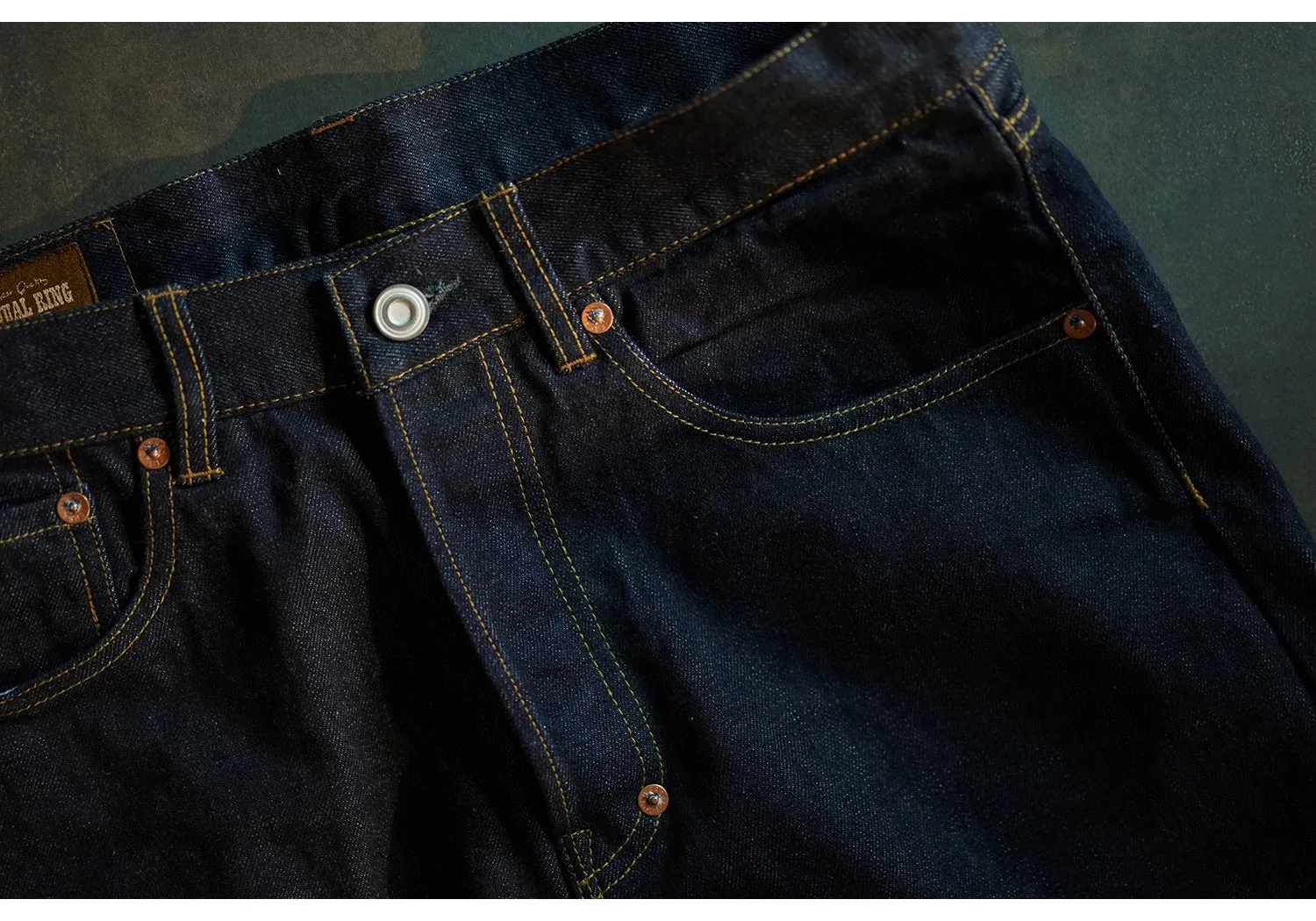 Men's Selvedge Denim Bootcut Jeans Indigo Dyed