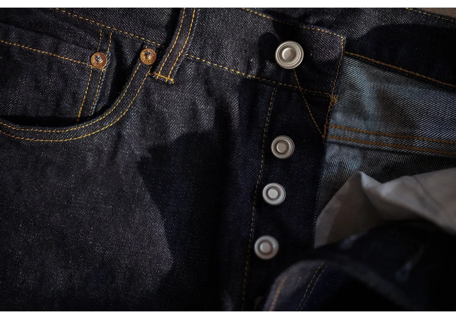 Men's Selvedge Denim Bootcut Jeans Indigo Dyed