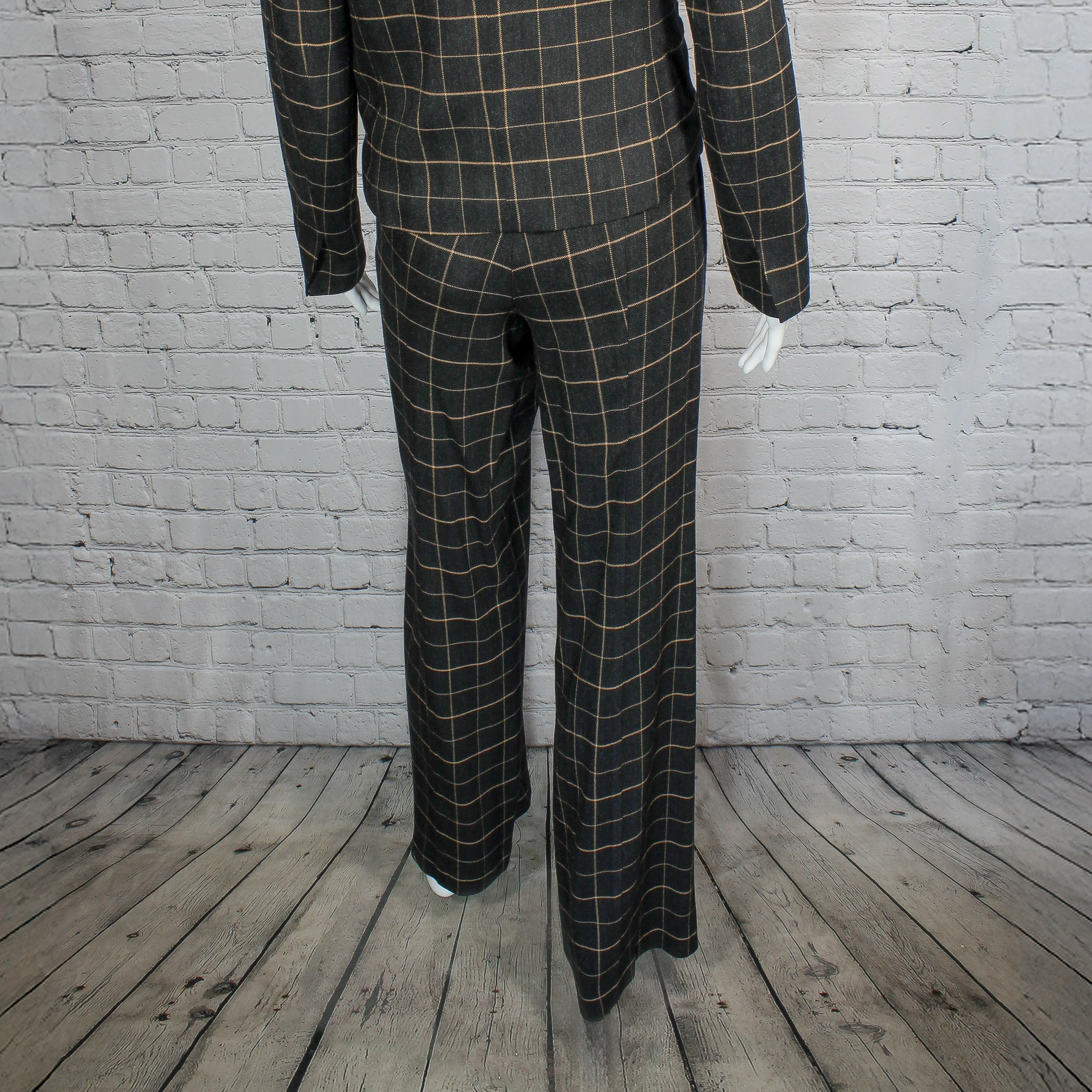 NEW! Juliette Pant in Black with Tan Windowpane Check by Drew