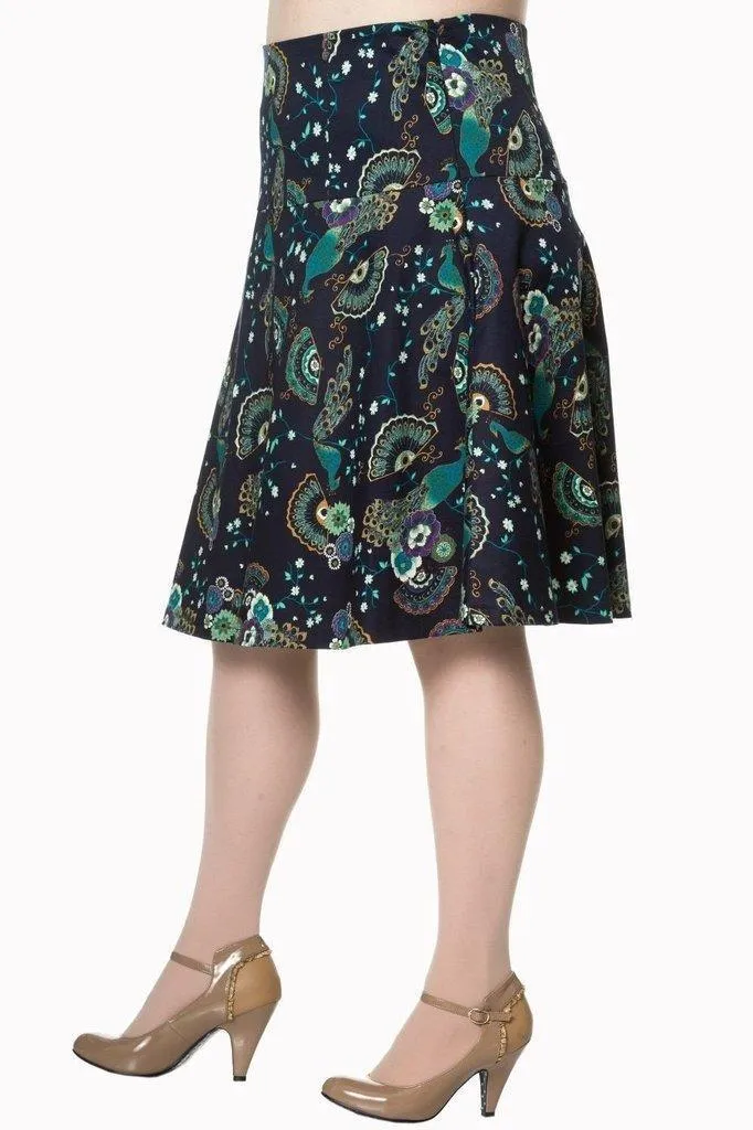 Proud Peacock Plus Size Skirt