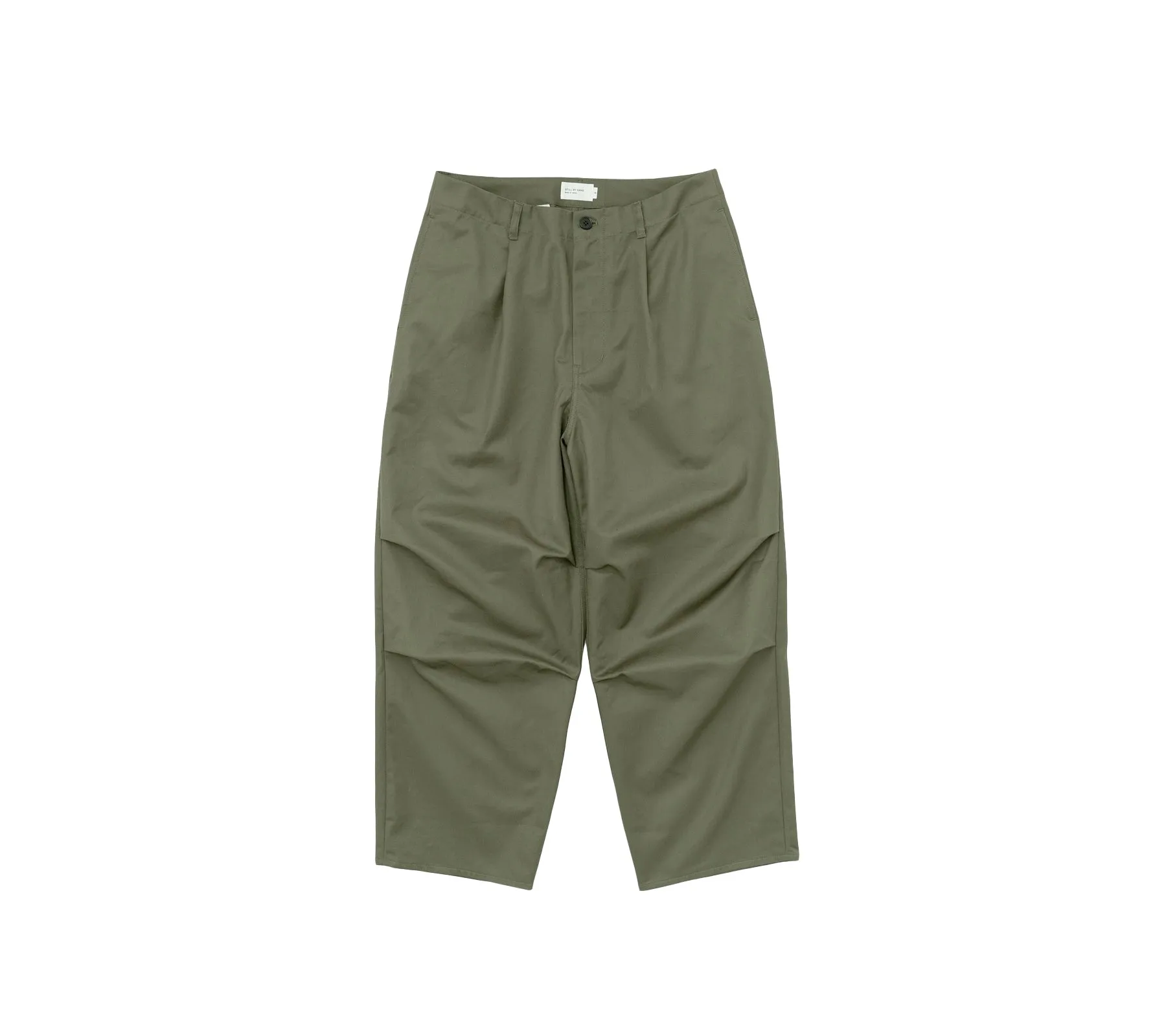 Selvedge Knee Tuck Pants | Olive