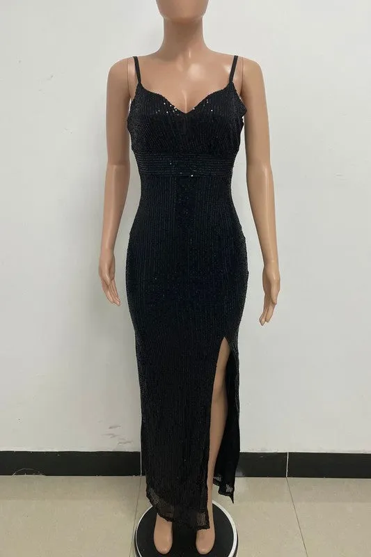SEQUIN MAXI DRESS