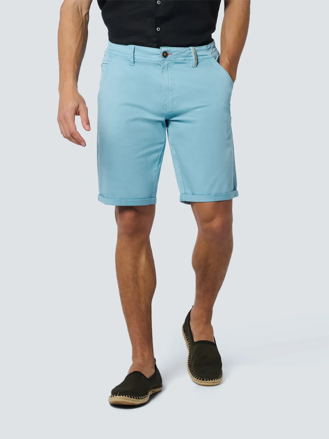 Short Chino Garment Dyed Twill Stretch | Aqua