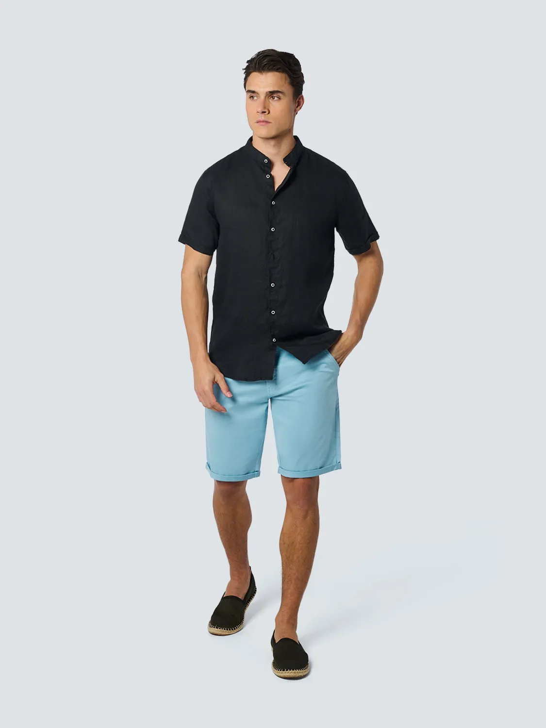 Short Chino Garment Dyed Twill Stretch | Aqua