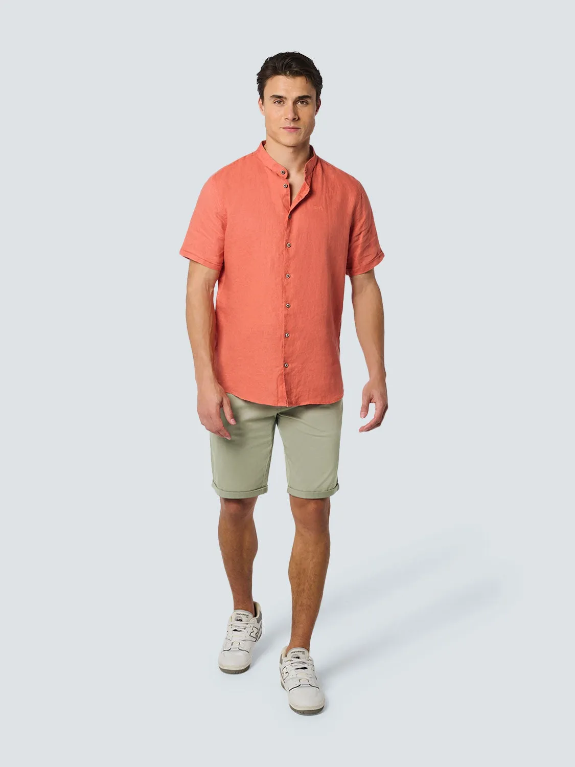 Short Chino Garment Dyed Twill Stretch | Smoke