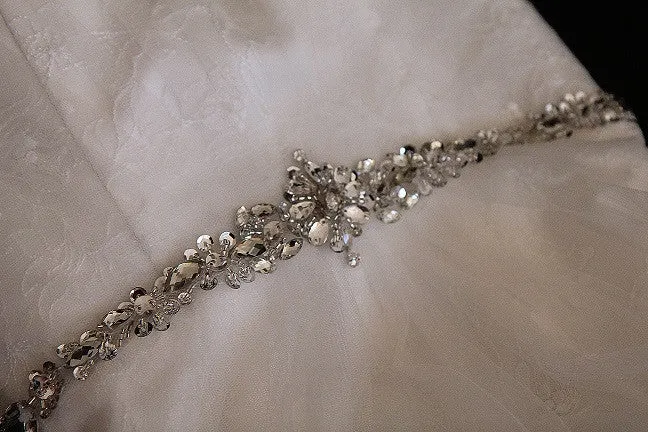 Strapless A-line Bridal Illusion over Lace Wedding Dress | Venice