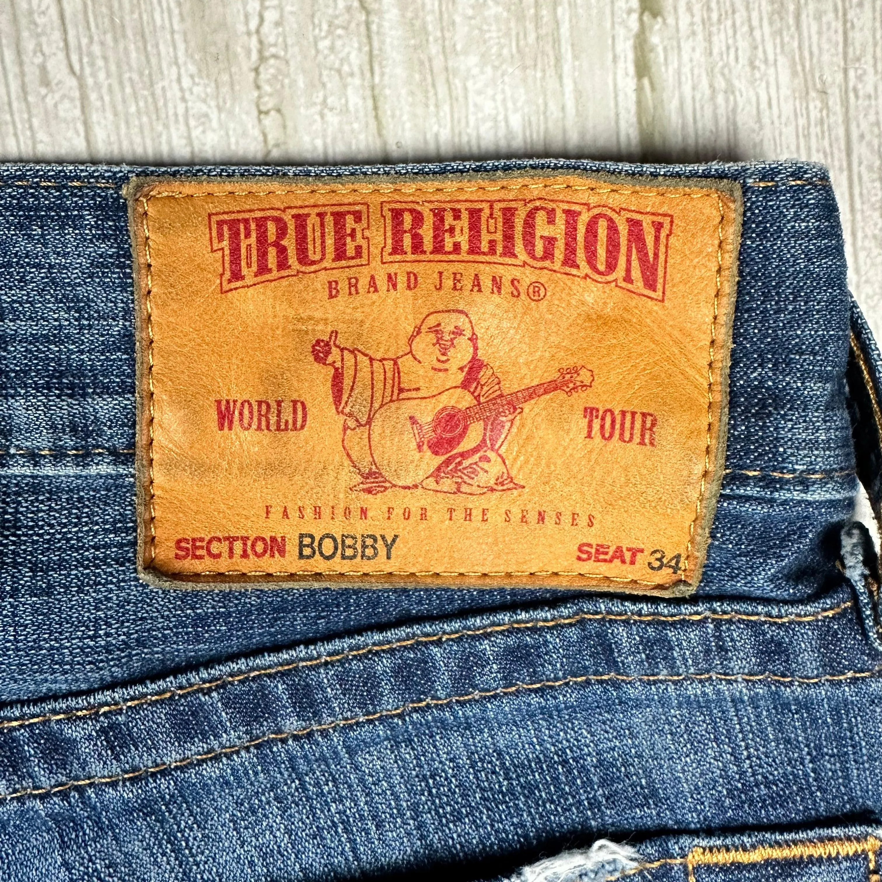True Religion Mens 'Bobby' Bootcut Jeans - Size 34S