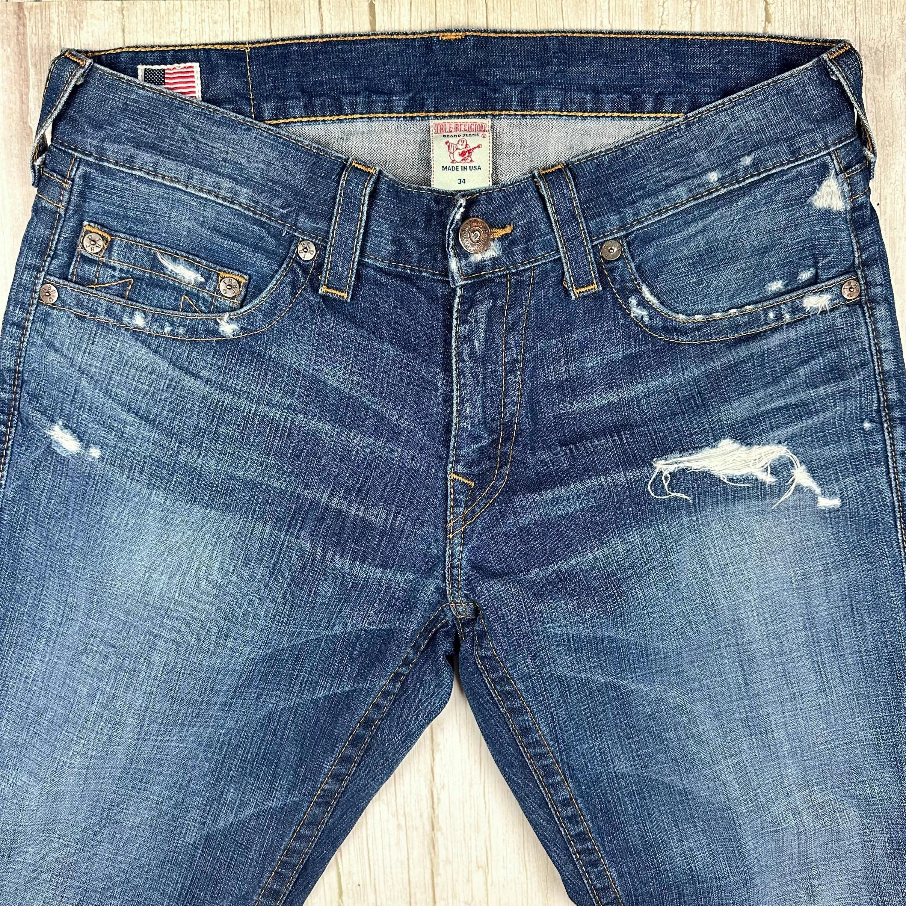 True Religion Mens 'Bobby' Bootcut Jeans - Size 34S