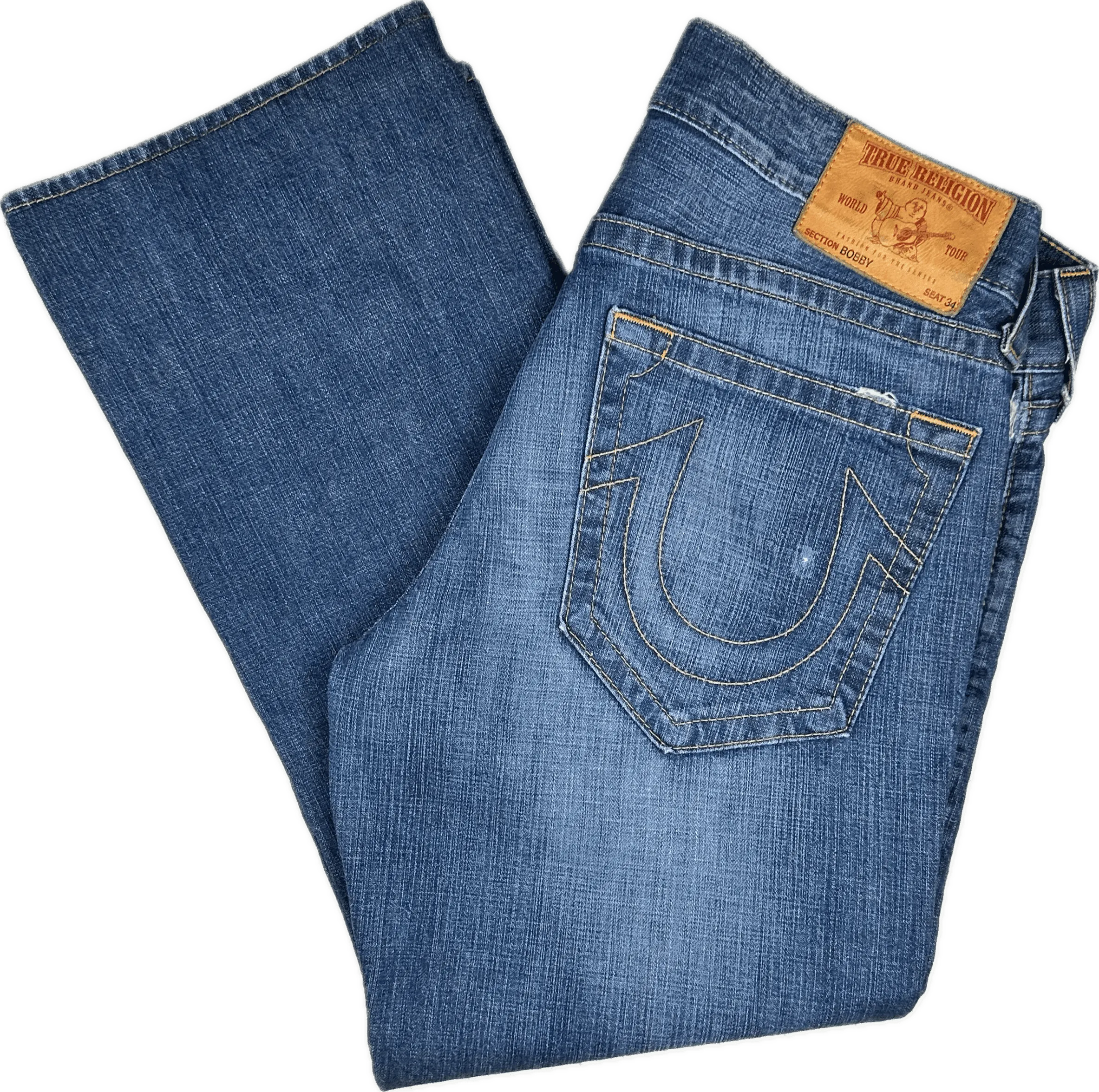 True Religion Mens 'Bobby' Bootcut Jeans - Size 34S