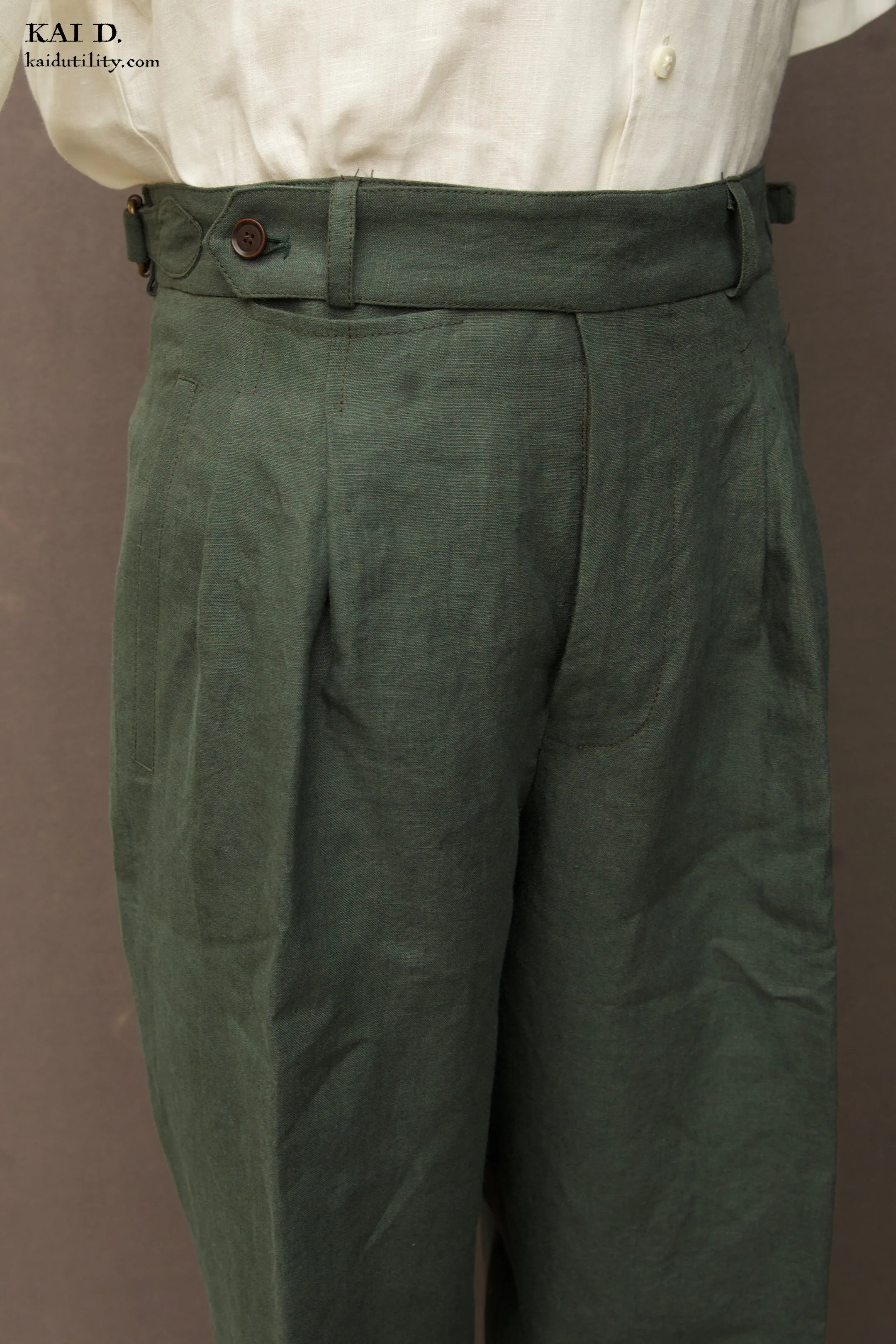 Wide Leg Matisse Pants - Belgian Jade - 32