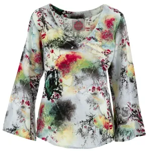 Wrap Top with Flared Sleeve - Delirium